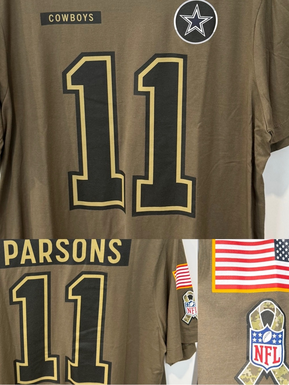 NWT Nike Micah Parsons Dallas Cowboys Salute to Service Jersey Tee w/$45 tag